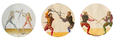 Disegni tratti da manuali di scherma storica